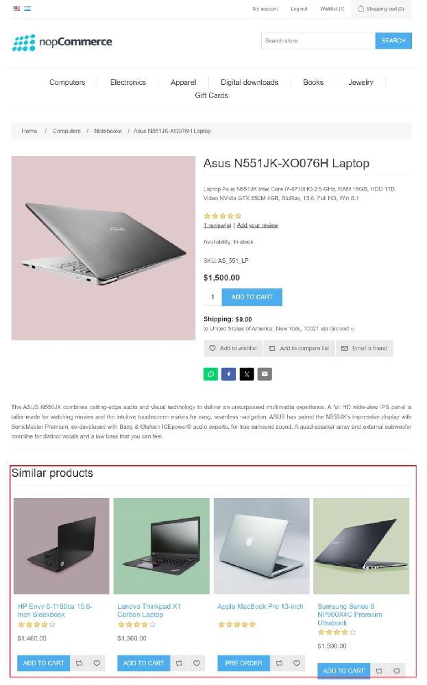 product similarity engine shows similar products on pdp storefront page